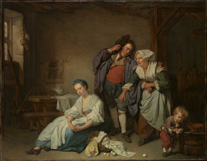 Jean-Baptiste Greuze : Oeufs Cassés