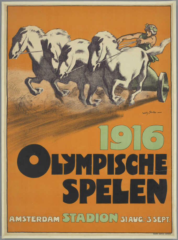 Willy Sluiter : Jeux Olympiques 1916 Stade d'Amsterdam 31 août-3 sept.