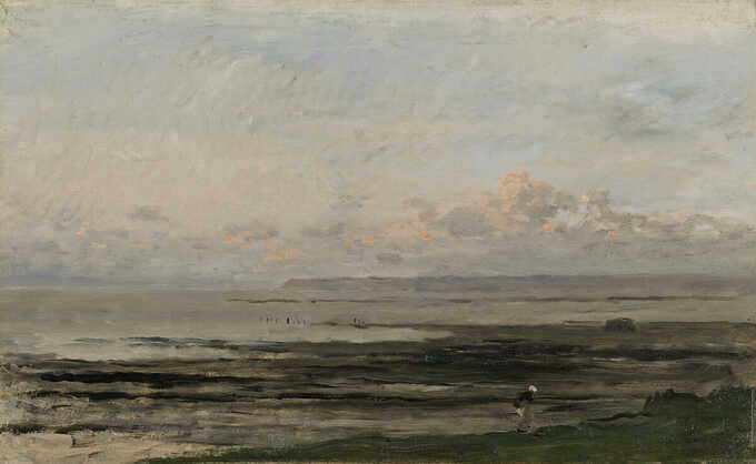 Charles-François Daubigny : Plage à marée descendante