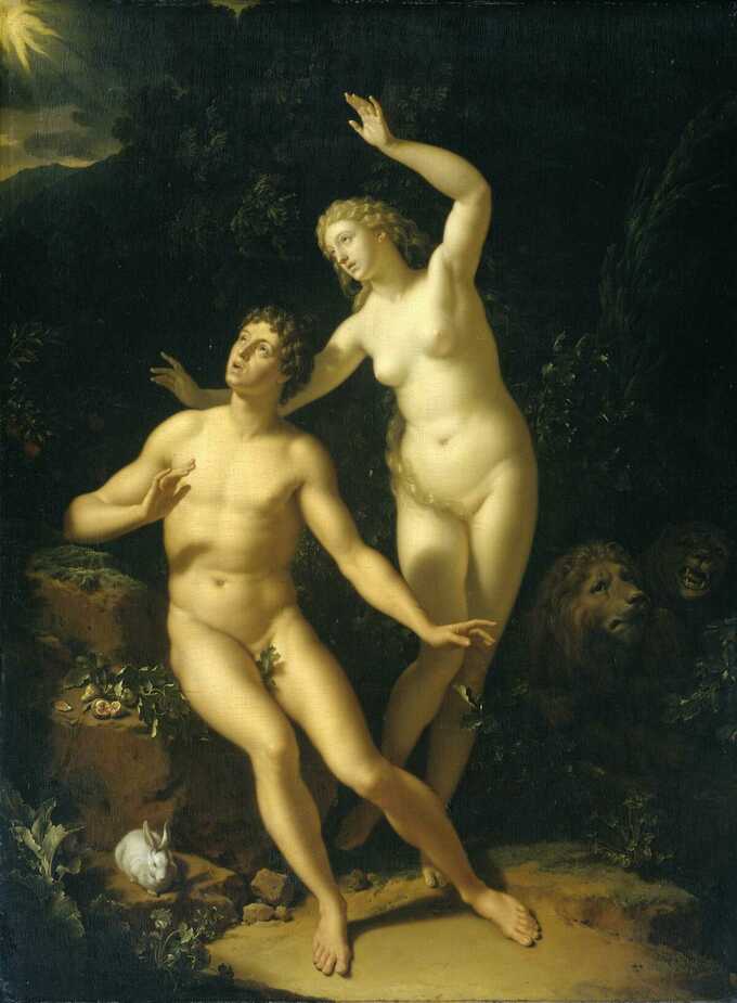 Adriaen van der Werff : Dieu tient Adam et Eve pour responsables