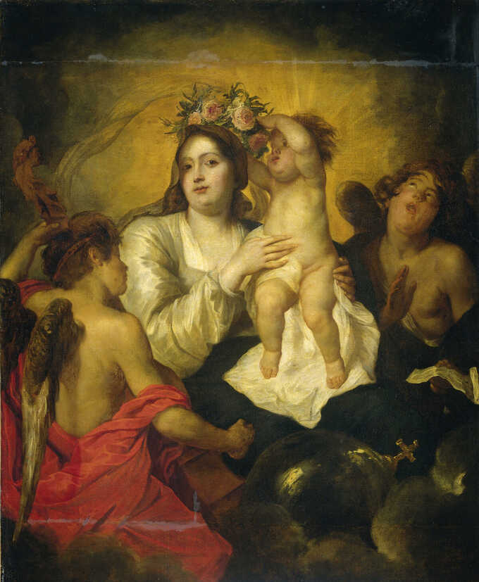 Thomas Willeboirts Bosschaert : La Vierge couronnée par l'Enfant Jésus, le Rédempteur