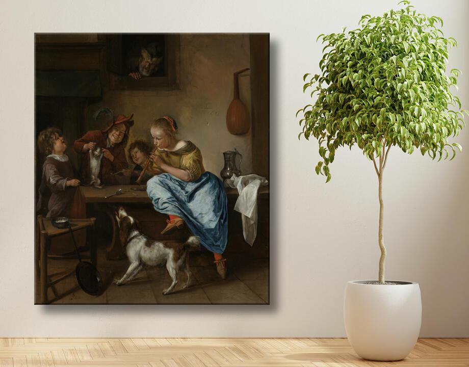 Jan Havicksz. Steen : Enfants apprenant à un chat à danser, connu sous le nom de "La leçon de danse"