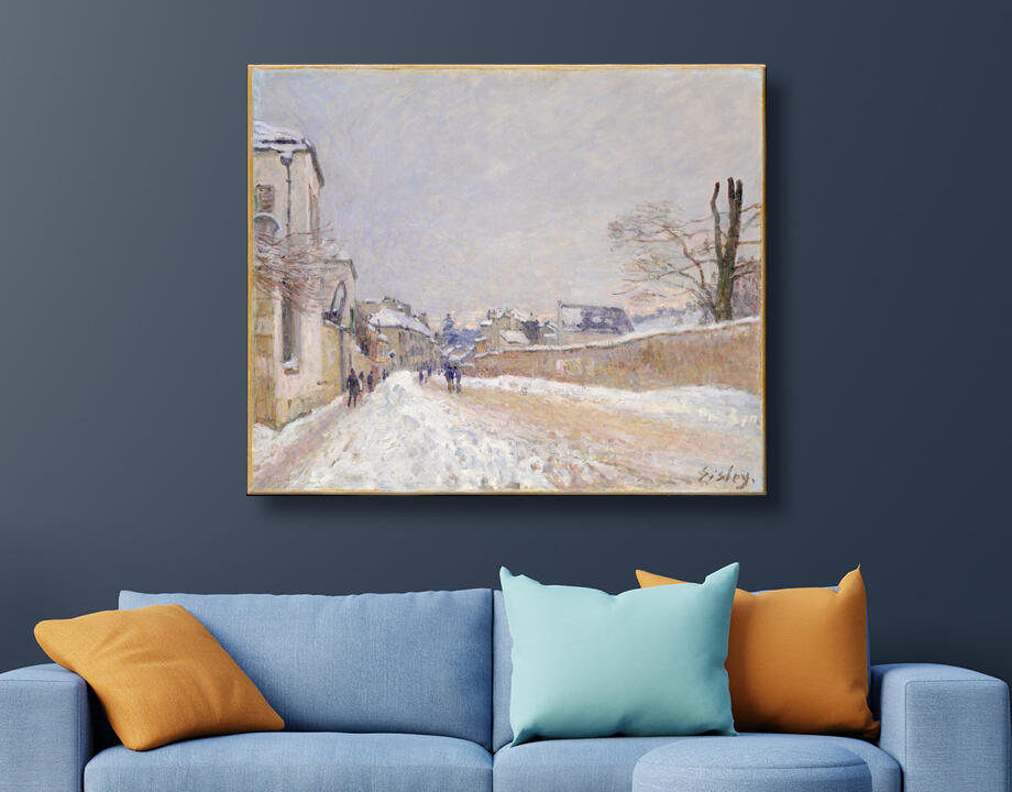 Alfred Sisley : Rue Eugène Moussoir at Moret: Winter