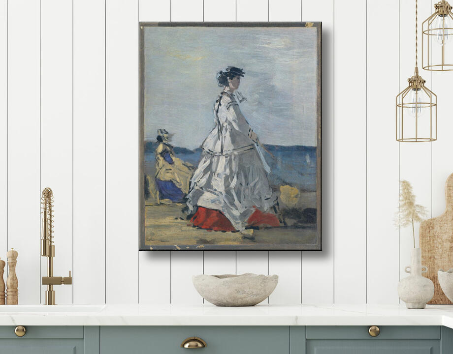 Eugène Boudin : La princesse Pauline Metternich (1836-1921) sur la plage